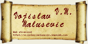 Vojislav Malušević vizit kartica